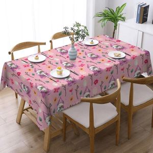 Couchette de nappe de Pâques rose Pâque Rectangulaire Couverture imprimée pour la salle à manger à domicile Protection moderne