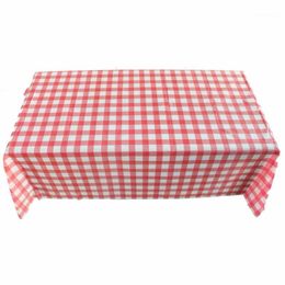 Tafelkleed plastic tafelkleden buiten picknick rode geruite covers wegwerp feestklep rechthoekige bureau waterdicht