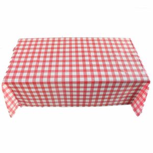 Tafelkleed plastic tafelkleden buiten picknick rode geruite covers wegwerp feestklep rechthoekige bureau waterdicht