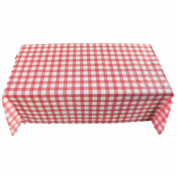 Nappe en plastique nappes en plein air pique-nique rouge Plaid couvre jetable fête couverture Rectangle bureau étanche