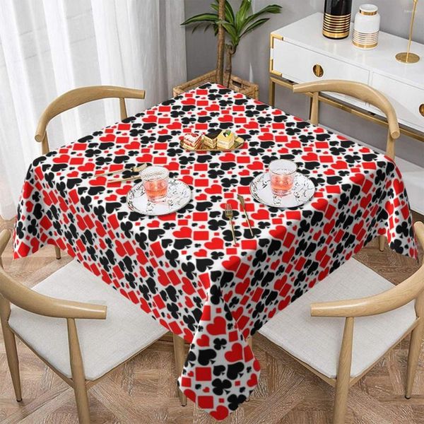 Nappe Poker Nappe Imprimée Coeurs Diamants Clubs Pique En Gros Couverture Élégante Extérieure Protection Personnalisée Polyester