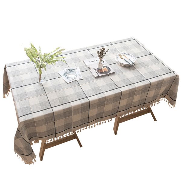 Nappe Polyester tissu Dîner Rectangle Plaid Coton Lin Style Rayé Couverture el Mariage Canapé Tissu Textile À La Maison 220906