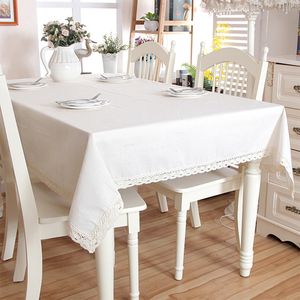 Tafelkleed polyester linnen kanten rand doek rechthoekige kwalenten stofbestendige hoes voor keuken dineren thuis decor 230510
