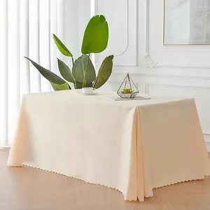 Table en tissu polyester rectangle nappe de couverture de tissu décoratif lavable chauffage du drapage naturel 20 couleurs taille