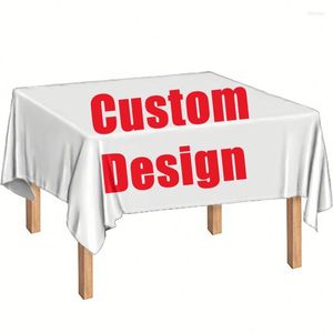 Tabeldoek afdrukken op vraag Tafelkleed aangepaste afbeelding/logo voor rechthoekige decoratie wasbare anti-vlek tafelkleden