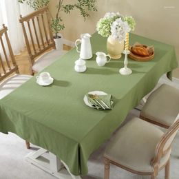 Tela de mesa pura algodón manta al por mayor al por mayor de color sencillo cubierta lavada de boda, fondo verde manteles verdes