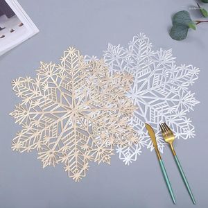 Tableau PVC PVC Christmas Décoration de flocons de neige Placemat Isolation PAD PAD PAD PAC MAT MATTER