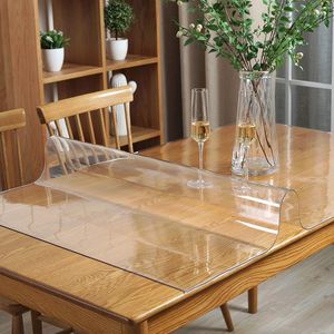 Tafeldoek PVC TAFELKLEOT Transparant waterdichte D 'Water- en keukenolieverdichte glas Zacht 1,0 mm Protector Desk Pad Cover