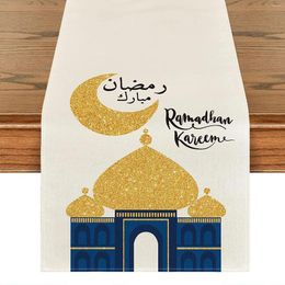 Tableau de table de salle à manger Ramadan Runner Muslim Party Decor and Supplies Festival Célébration Décoration NOV99