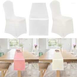 Tafelkleed rechthoek satijn tafelkleed trouwstoel cover baby shower verjaardag feest huis decor restaurant banket dineren