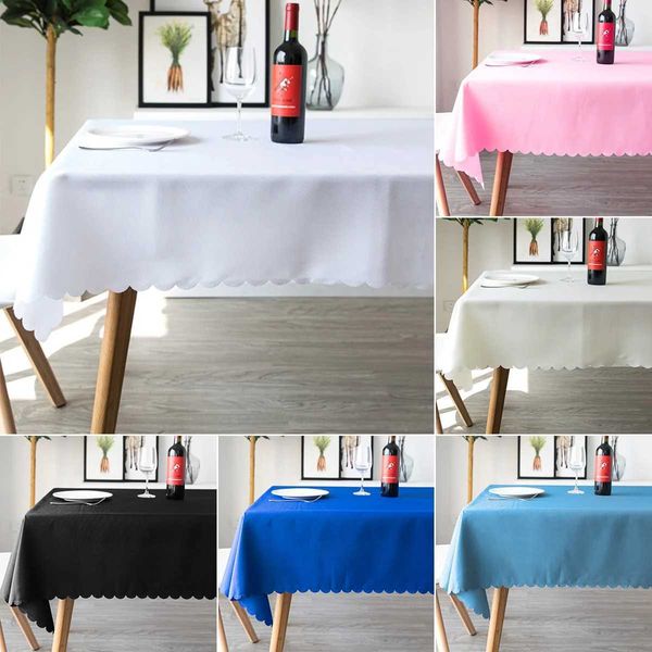 Tableau de table à manger rectangulaire tissu polyester table basse Tabillard Couleur solide de vacances hôtel banquet table de table décoration 240426