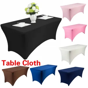 Tableau à table rectangulaire High Stretch Spandex Cover Mariage Birthday Elastic Long For El Event Party Decoration