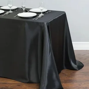 Tafelkleed rechthoekig satijn tafelkleed vaste kleur feest huisdecoratie banket en bruiloft (5 stuks)