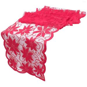 Nappe de table à fleurs rouges, nappe en tissu Poinsettia, facile d'entretien