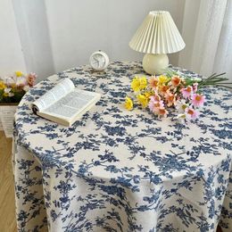 Mantel Retro Floral para fiesta de boda, decoración francesa, cubierta para muebles de comedor y sala de estar, mantel portátil para Picnic y barbacoa