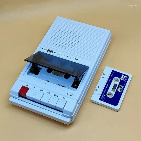 Papel retro cassette reproductor de cassette Walkman Música Audio Auto Reverso con Registradora de altavoz externo Reproducción USB