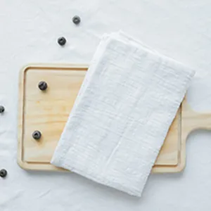 Nappe réutilisable solide torchons décoration Dessert Style japonais Simple torchon coton lin écologique serviette amovible