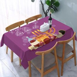 Nappe rectangulaire Rosh Hashanah Shana Tova, imperméable, décoration de Table pour pique-nique de cuisine