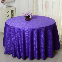 Tafelkleed Ronde Cover Jacquard Damast Patroon Voor el Verjaardagsfeestje Banket Luxe Mode Bruiloft Decoratie 231009