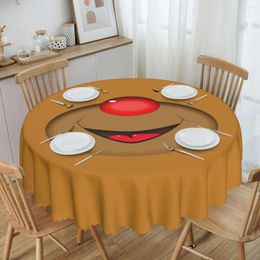 Tableau de table rond de Noël ajusté Rudolph Cosplay Nappeur imperméable de 60 pouces COUVERTURE pour la cuisine