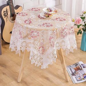 Table de nappe rond des fleurs en dentelle maison de cuisine de cuisine décoration salle à manger café couverture de coureur de broderie creuse