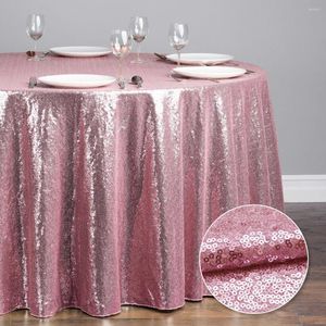 Tafelkleed Ronde Pailletten Glitter Party Tafelkleed Cover voor evenementen Verjaardag Wedding Kerstdecoratie Rose Gold Silver