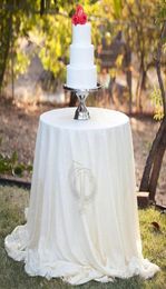 Nappe ronde à paillettes blanches, pour fête de mariage, décoration de noël, Support personnalisé 9557499