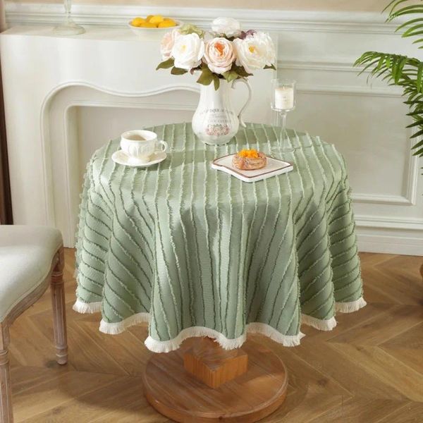 Nappe ronde en forme d'avocat, fleur coupée verte, couverture de café, légère, de luxe, de haut niveau, petite