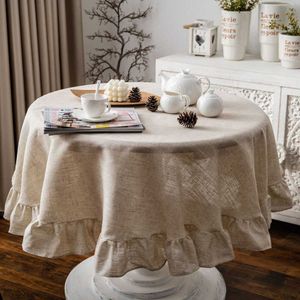 Tafelkleed rond tafelkleed linnen tafelkleed lotusleaf gewoon eettafel salontafel placemats tafel rok huizen keuken meubels doilies w0414