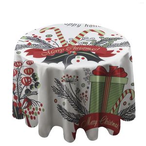 Table de nappe rond à table et à couverture de tissu décoratif en polyester lavable résistant aux rides résistants aux rides