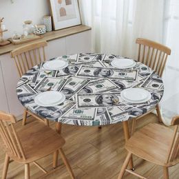 Nappe ronde imperméable à l'huile pour billets de cent dollars, couverture de bord élastique avec support, 45 à 50 pouces, adaptée à l'argent