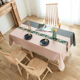 Table de table en chiffon décoration nappe anti-huile couvercle de poussière de la poussière de la maison de ménage de style chinois