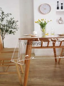 Tafelkleed Doorhangend kant PVC transparant Tafelkleed overlock tafelzeil waterdicht tafelkleed vierkante rechthoekige salontafeldoekvaiduryd