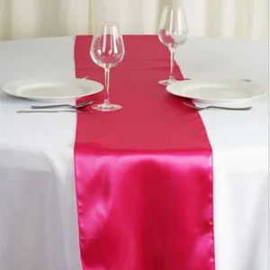 Tafelkleed satijnen ding hoge dichtheid slot rand bruiloft decoratie kleur tafelkleed