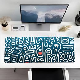 Table doek eenvoudig geometrisch patroon afdrukken muis pads Computtoetsenbordkussen anti-slip voor kantoorcafé gaming bureau mat 80 30 cm