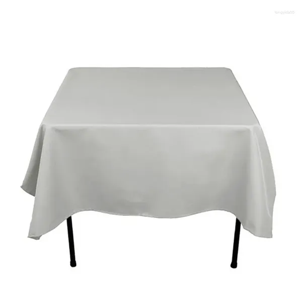 Mantel Simple y moderno para decoración de bodas, mantel cuadrado de color con escena de banquete sólido, color negro