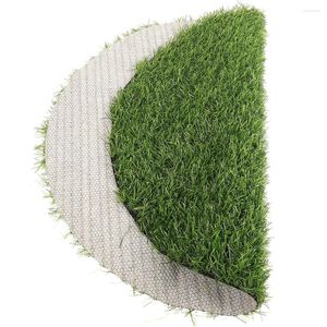 Tableau de table du tapis d'herbe simulé rond Tablet Tablet extérieur Faux Placemat