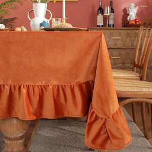 Table de table de couleur de couleur de couleur en velours en velours avec floung American vintage rectangulaire couverture à la maison élégante