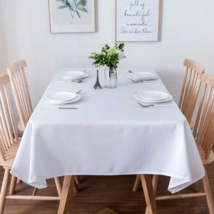 Nappe de Table couleur unie blanche, nappe à la mode pour salle à manger, couverture de Table unie, para rectangulaires R230823