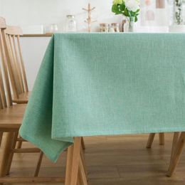 Table de table en lin solide nappe décorative maison de maison pour le banquet de fête mariage nordique couverture toalha de mesa manteles
