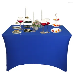 Nappe en élasthanne extensible pour mariage, anniversaire, cocktail, banquet, fête de Noël, infroissable, lavable, 2,4 m