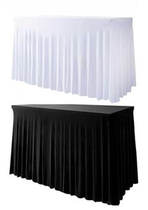 Tableau de table en spandex Rec Table Table à 6 pieds Couverture de table ajustée Tissu aux rides pour El Wedding Anniversary Party Deco3553926673