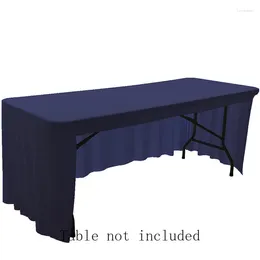 Mesa de tela de mesa Spandex Stretch Tablecloth de 6 pies 8 pies Cubierta elástica para el banquete de la fiesta de bodas de banquete falda