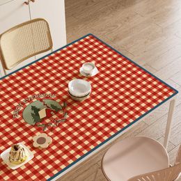 Table Cloth Spring Festival Tiger Year Leather Mat Waterproof Oil-Proof Jetable Square Coffee Dining