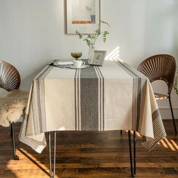 Table en tissu rayures Rectangular Cotton Nappecots de maison japonaise sur décoration TV Cabinet Cafe Restaurant