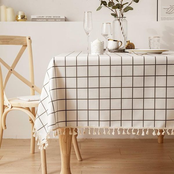 Table Cloth Style Tassel Dining Mat Lavable Square Tea TPU Student Desk