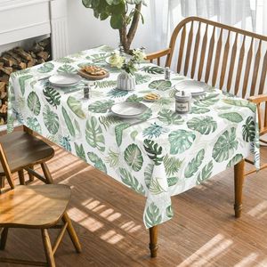 Nappe d'été rectangulaire en forme de feuille tropicale, décoration de cuisine, couverture réutilisable et imperméable pour fête de vacances