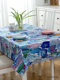 Tafelkleed Tafelkleed Kleur Tropical Fish Ocean Cover Thee Tafelkleed Tafelkleed Decoracin R230731