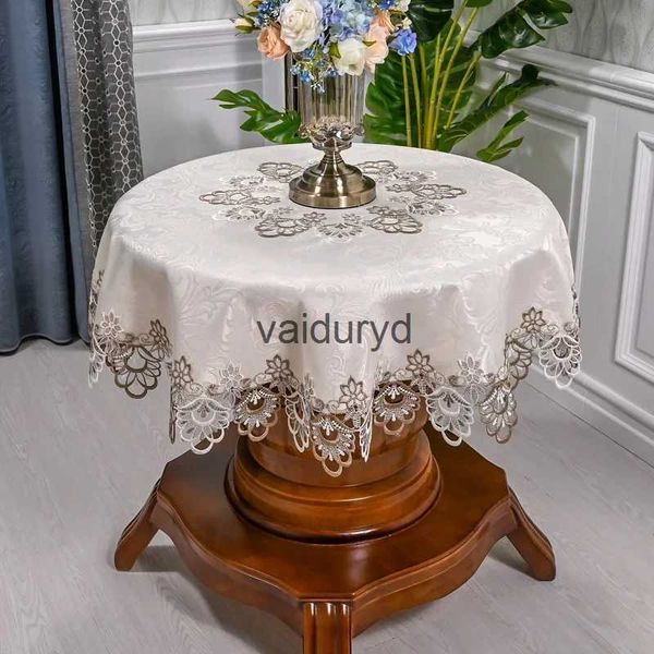 Nappe de Table Nappe pour Table Ronde Juppe Art Ménage Nappe en Dentelle Table Table à Manger Couverture Europe Tapis de Table brodé Dust Covervaiduryd