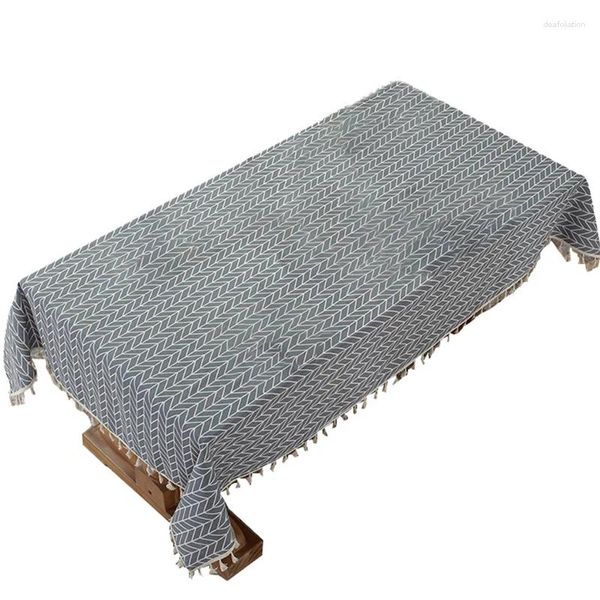 Nappe de nappe en tissu motif de flèche en coton couvercle résistant à la poussière pour la cuisine de cuisine décor de table durable